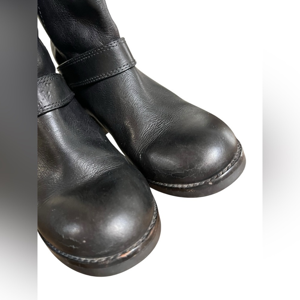 Coach Gracey black leather moto Mid-Calf Boots - Picture 4 of 6